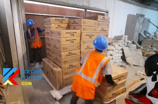 Project Pengadaan Karpet Tile Gedung Kantor PT Media Cipta Perkasa | Karpetkantor.com