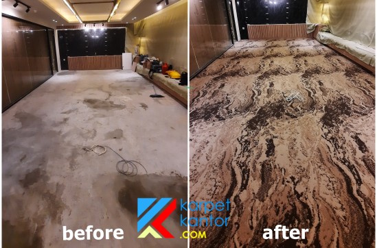 Pemasangan Karpet Ruang Meeting GRAHA ELNUSA Jakarta | Karpetkantor.com