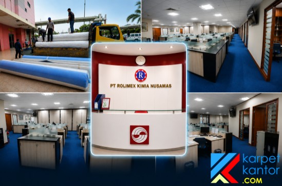 Pemasangan Karpet Ruang Kantor PT. Rolimex Kimia Nusamas (Sinarmas Grup), ITC Cempaka Mas Office Tower Jakarta, Seluas 600 m2 | Karpetkantor.com