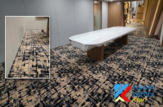 Pemasangan Karpet Ruang Meeting dan Ruang Kerja PT Andara Kreasi Indonesia - Gedung Plaza Asia Jakarta | Karpetkantor.com